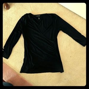 Black Low-Cut Dress Shirt